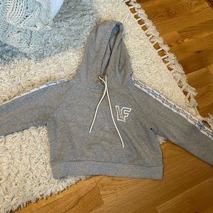 LF Cropped Gray Hoodie